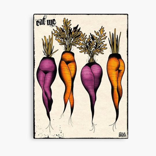 Discover Sexy carrots botanical chart tattoo flash