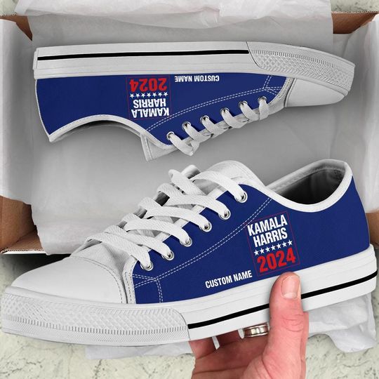 Discover Elections Custom Name Low Top Shoes