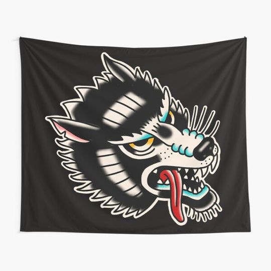 Discover wolf traditional tattoo