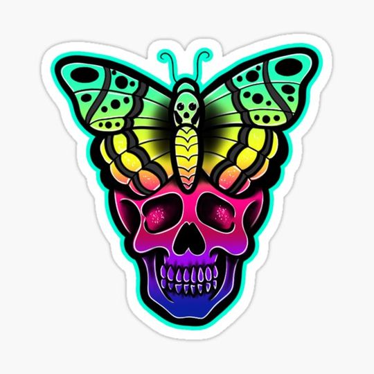 Discover Colorful deaths head moth