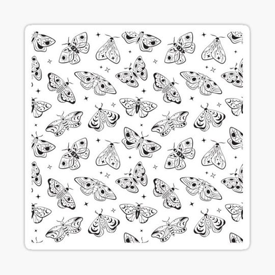 Discover Celestial Night Moths Seamless Pattern