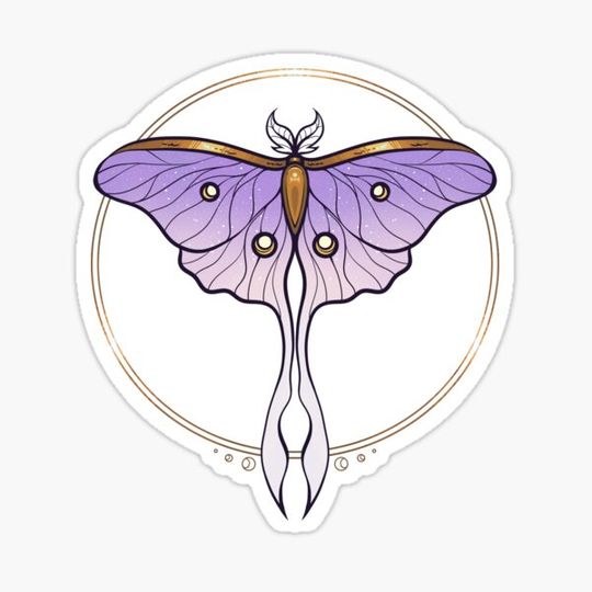 Discover Bronze Galaxy Luna Moth (lavender)