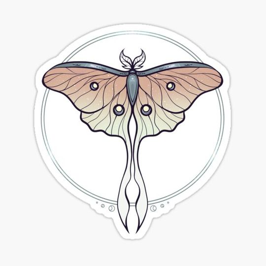 Discover Silver Galaxy Luna Moth (sand)