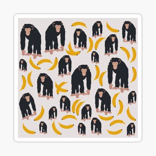 Discover Monkey Chimpanzee & Banana Pattern