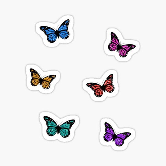 Discover colorful glitter butterflies