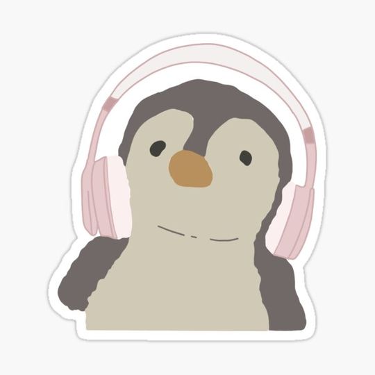 Discover Penguin wearing headphones