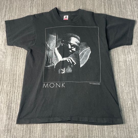 Discover Vintage 90s Thelonious Monk Jazz Musician Artwork 1990s Fashion T-Shirt
