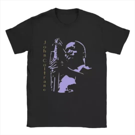 Discover Casual John Coltrane T-Shirt for Men Crew Neck Pure Cotton T Shirts Short Sleeve