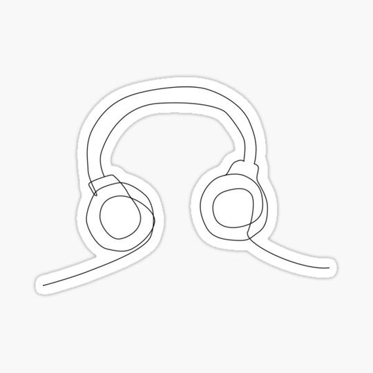 Discover continuous line art drawing headset