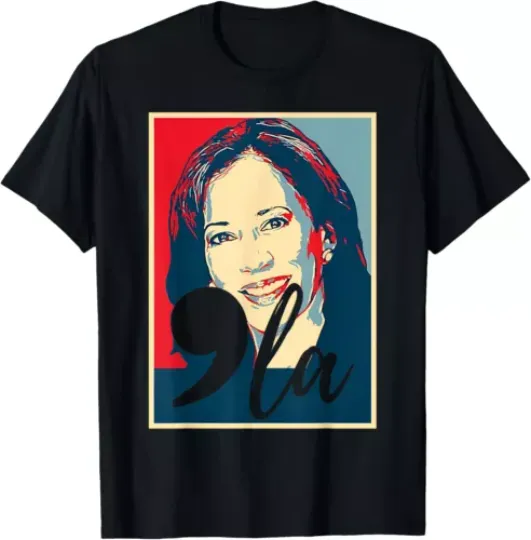 Discover Comma + La Vote Kamala Harris For President 2024 Election T-Shirt