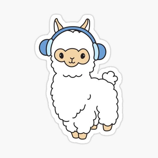 Discover Alpaca wearing headphones