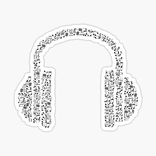Discover Musical Notes Headphones Design