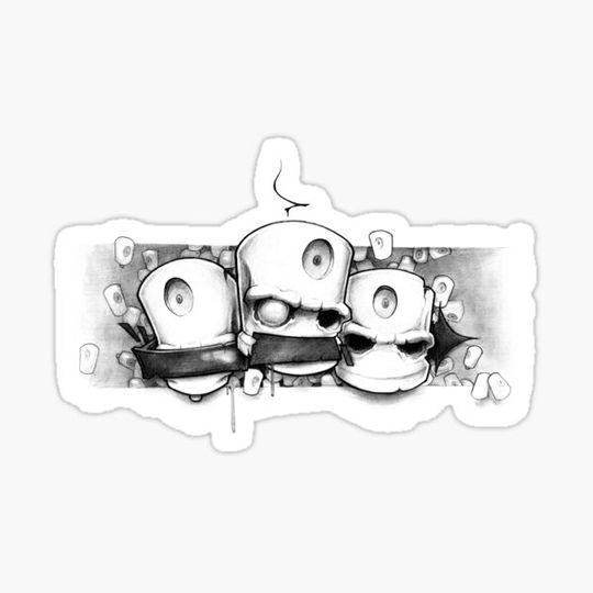 Discover Graffiti Mantra: No Evil Sticker
