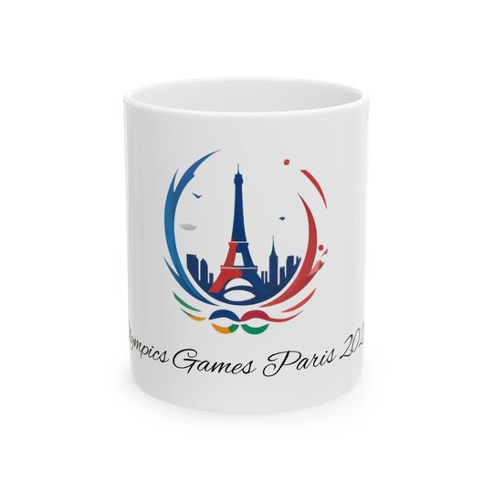 Discover Paris 2024 Olympics games Commemorative Ceramic White Coffee Mug