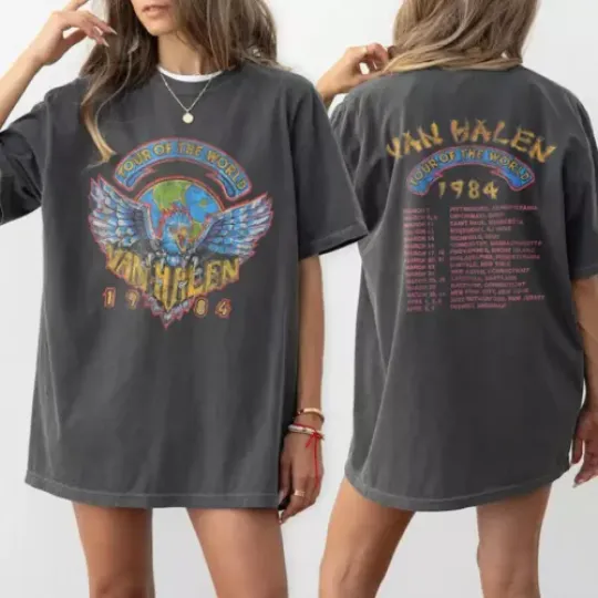 Discover Vintage 1984 van Tour Of The World For Men Women Unisex T-Shirt All Size