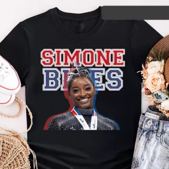 Discover Simone Billes Shirt Style Fans Shirt, Simone Biles Paris Olympics 2024 Shirt