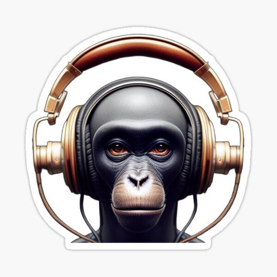 Discover monkey, music, headphones