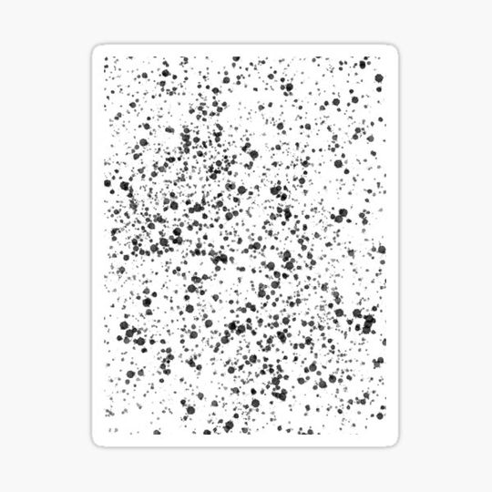 Discover Black paint splatter on white background