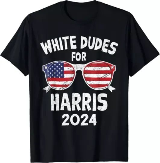 Discover White Dudes For Harris 2024 Funny Vote Kamala for President T-Shirt