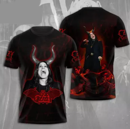 Discover Unisex 3D Ozzy Osbourne Shirt For Men And Women Short Sleeve 3D Aop T-Shirt