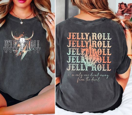 Discover Jelly Roll Both Sides Shirt, Beautifully Broken Shirt, Jelly Roll Vintage 90s Shirt
