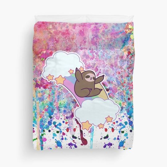 Discover Rainbow Cloud Sloth - Paint Drip