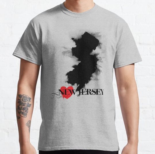 Discover New Jersey Love - Ink Spatter Design