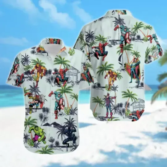 Discover Superhero Tropical 3D HAWAI SHIRT All Over Print