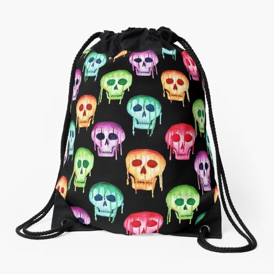 Discover Drippy Watercolor Skull II