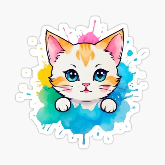 Discover Colorful Kitten Illustration