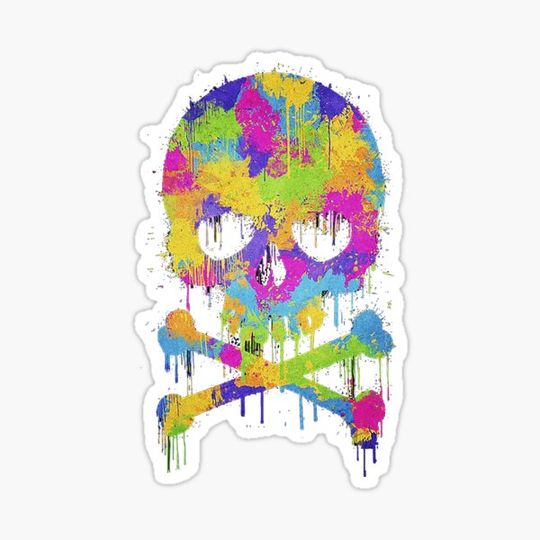 Discover Colorful Painted Skull