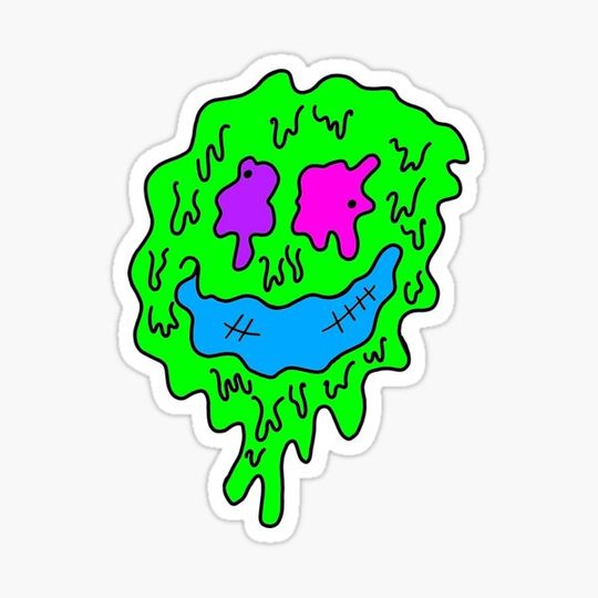 Discover Melting Face Sticker