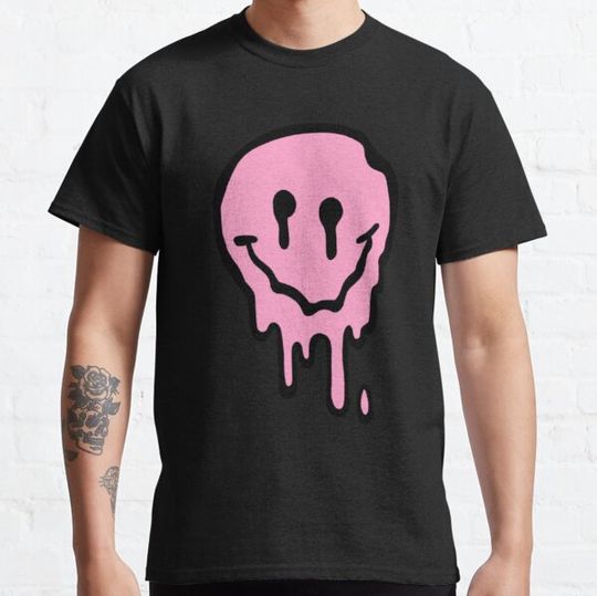 Discover Pink Drippy Smiley Face