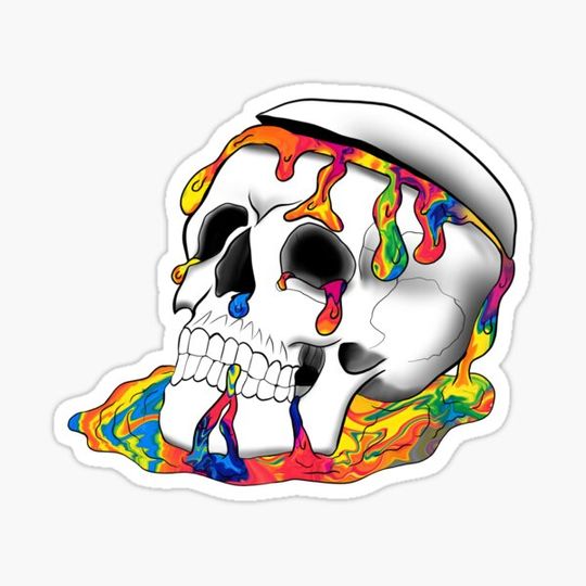 Discover Rainbow Liquid skull
