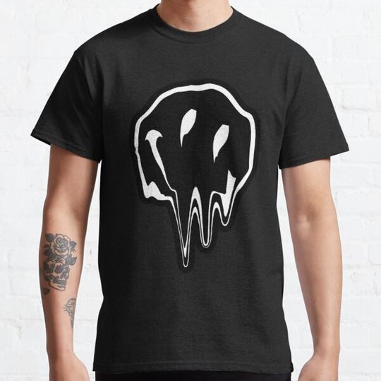 Discover Black Drippy Smiley Face