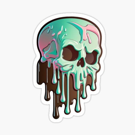 Discover Melting Skull - Green and Pink
