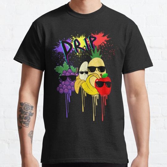 Discover Drip Fruit wearing Sunglasses Drip art T-Shirt
