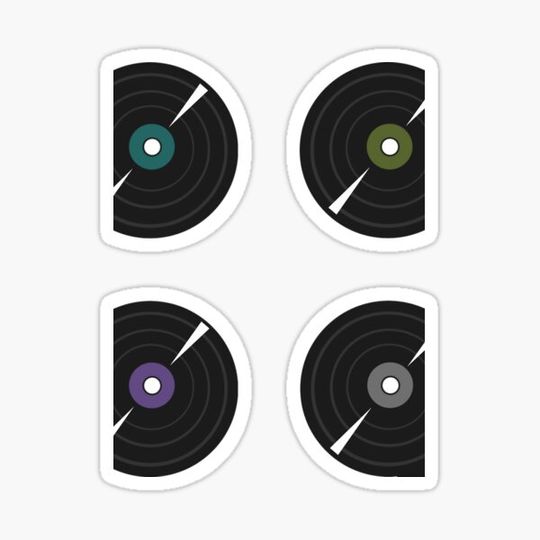 Grunge Vinyl Records Set