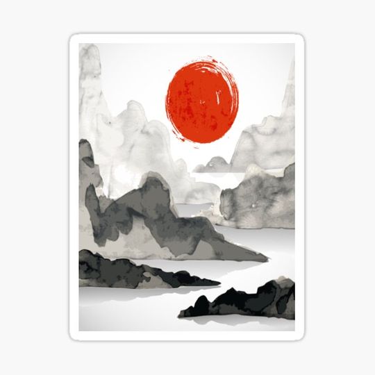 Discover Japanese Red Sun Scene