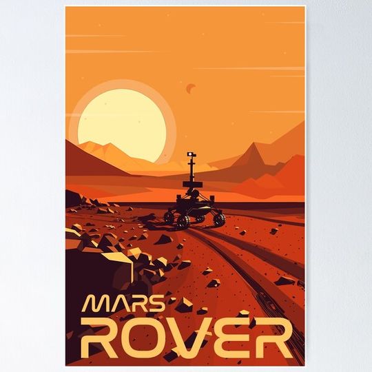 Discover Mars Rover Vector Illustration