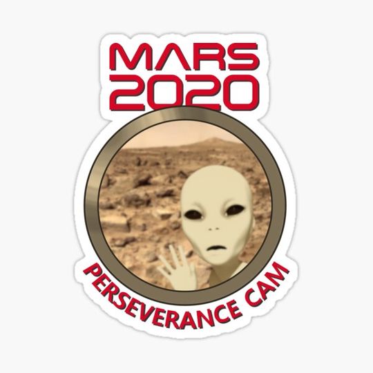 Discover Mars 2020 Perseverance cam image waving Martian alien funny