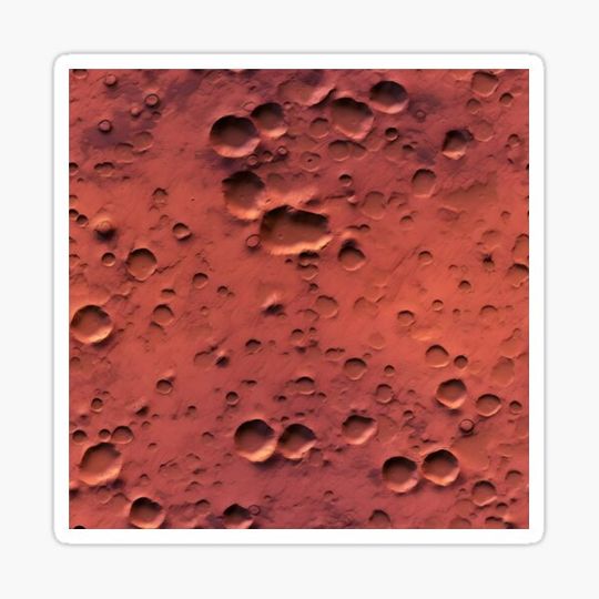 Discover Cratered Martian Surface - Seamless