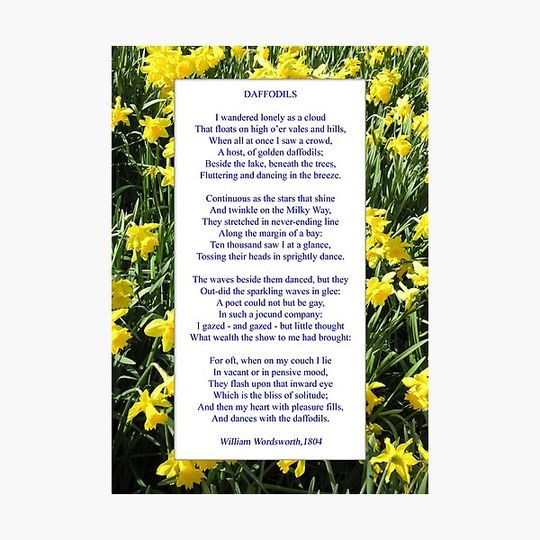 Discover Wordsworth's "Daffodils", especially good as a card.
