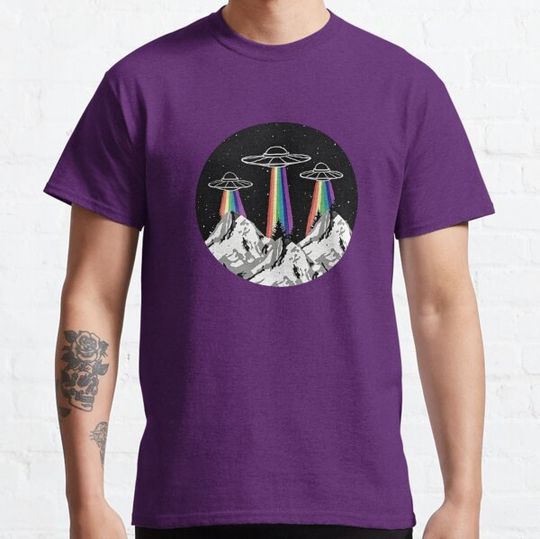 Discover UFO Abduction Flying Saucer Graphic