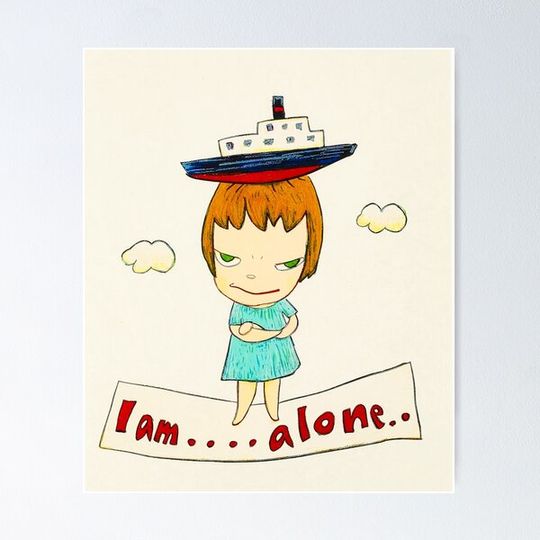 Discover Yoshitomo Nara Iam Alone Tshirt - Yoshitomo Nara Iam Alone Poster