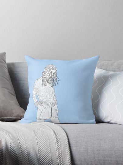 Discover loneliness - girl blue background