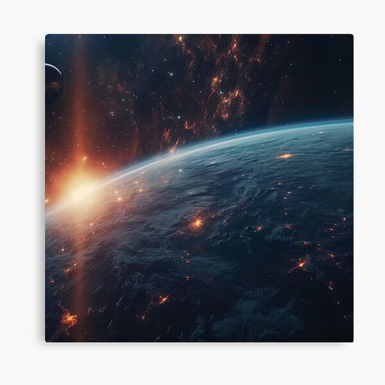 Discover Celestial Dawn: Planet's Fiery Orbit