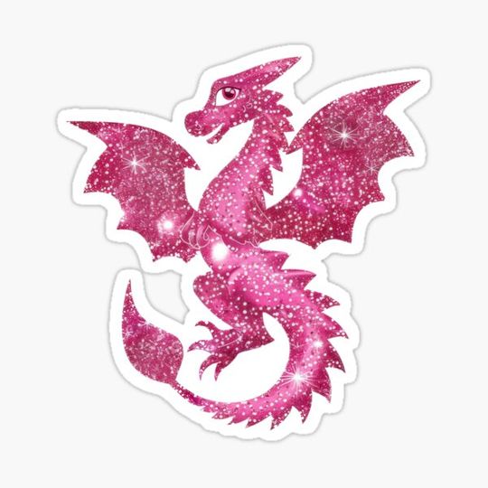 Discover Pretty pink sparkly dragon