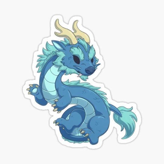 Discover LIL AZURE DRAGON STICKER
