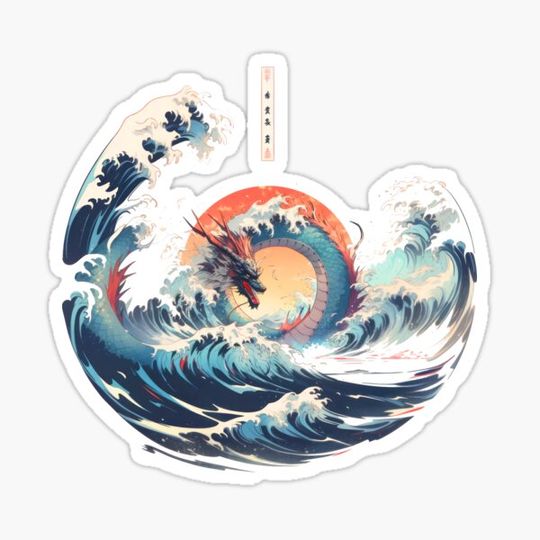 Discover A Dragon In the Great Wave
